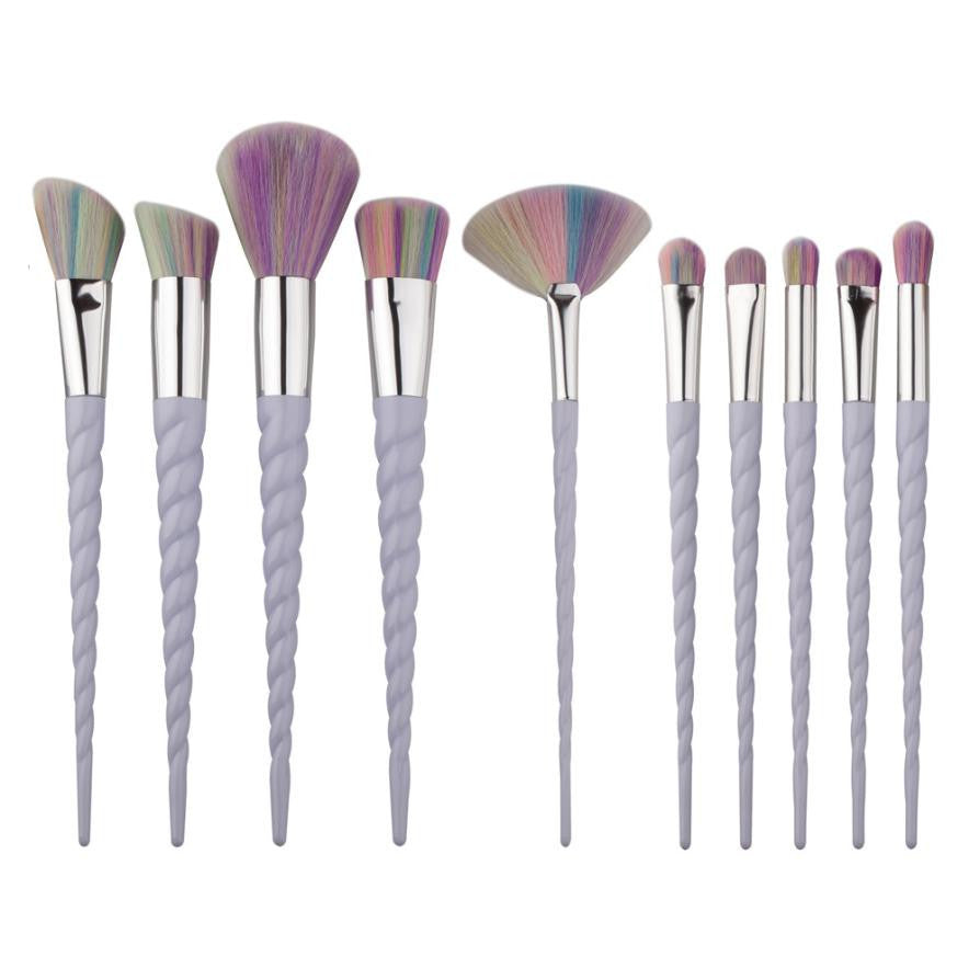 10pc Unicorn Maekup Brushes