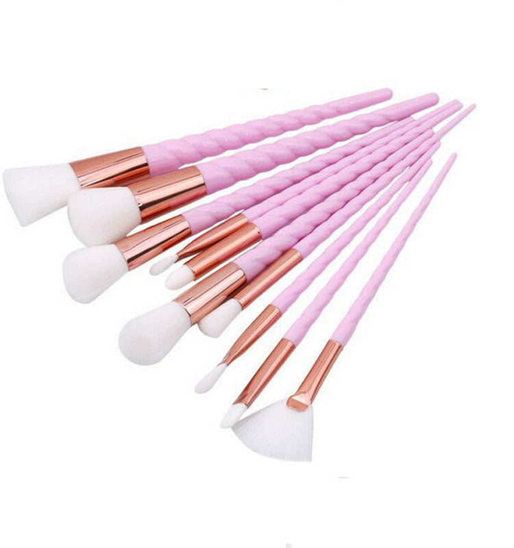 10pc Unicorn Maekup Brushes