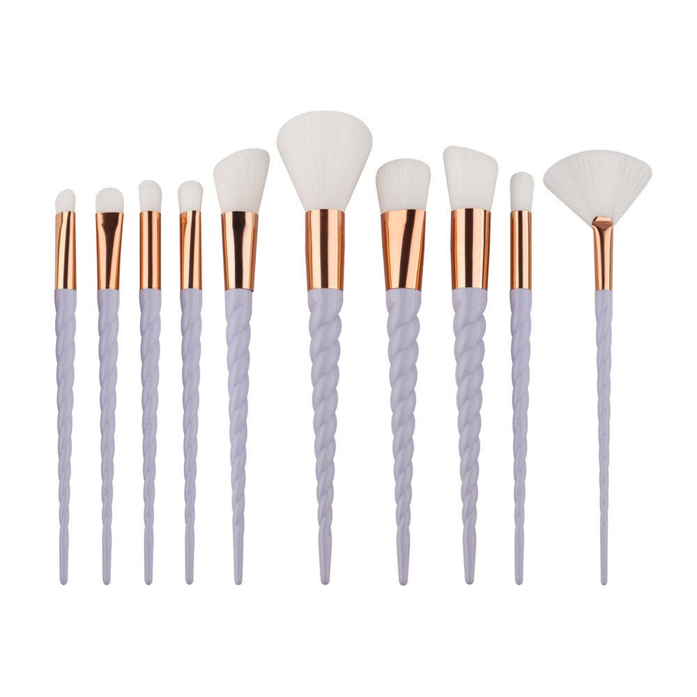 10pc Unicorn Maekup Brushes