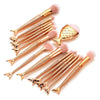 16PC Gold Mermaid Makeup Brush Set