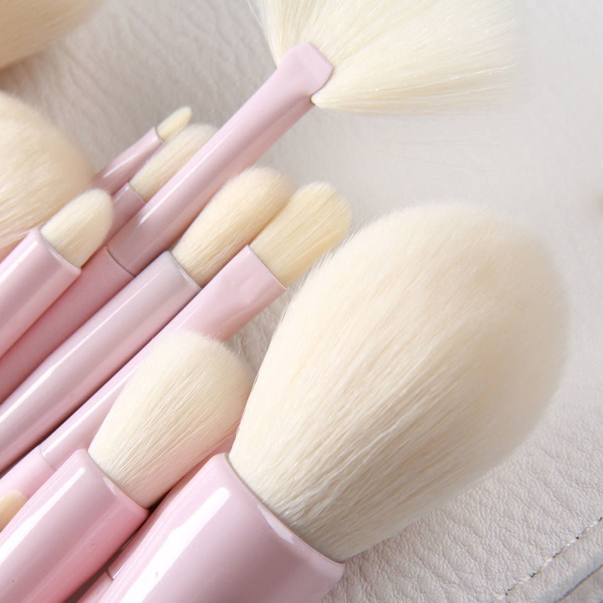 14pc Wood Makeup Brush Set