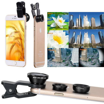 3 in 1 Smartphone Wide Angle/Macro/Fisheye Lens