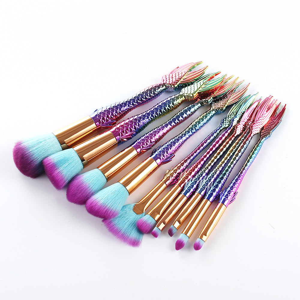 5/10pcs Fish Tail Makeup Brushes
