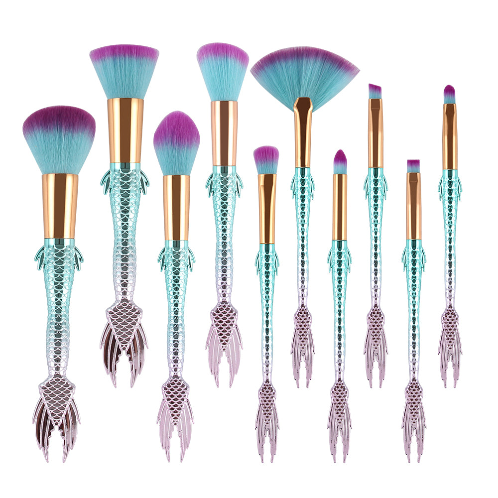 5/10pcs Fish Tail Makeup Brushes
