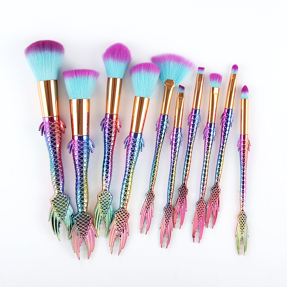 5/10pcs Fish Tail Makeup Brushes