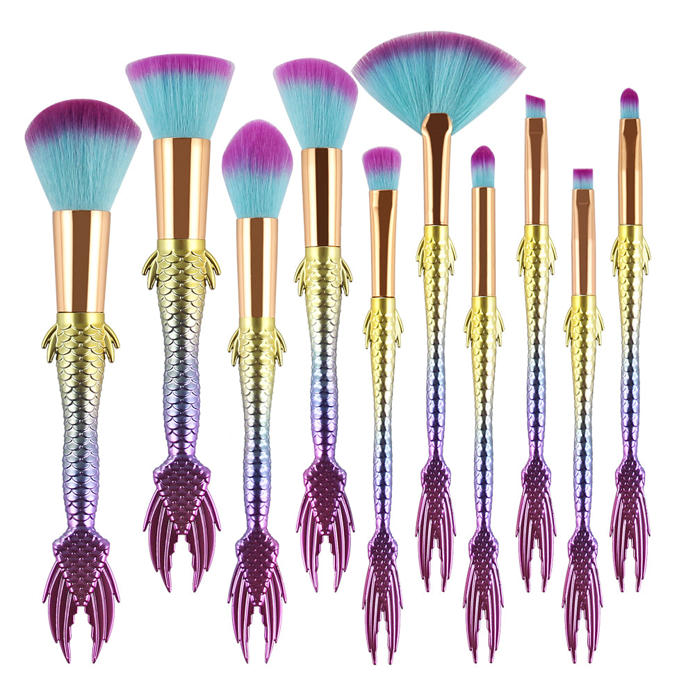 5/10pcs Fish Tail Makeup Brushes