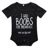 Funny Baby "Boobs For Breakfast" Onsie