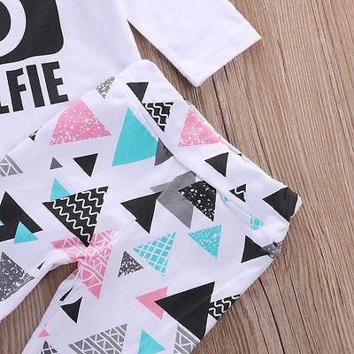 Baby Selfie 3pc Leggings, Romper & Hat Set