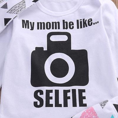 Baby Selfie 3pc Leggings, Romper & Hat Set