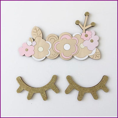 Cute Wood Eyelash Ornament