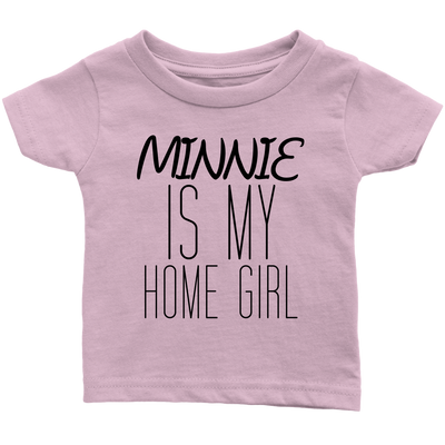 'Minnie Is My Home Girl" Little Girls Shirt