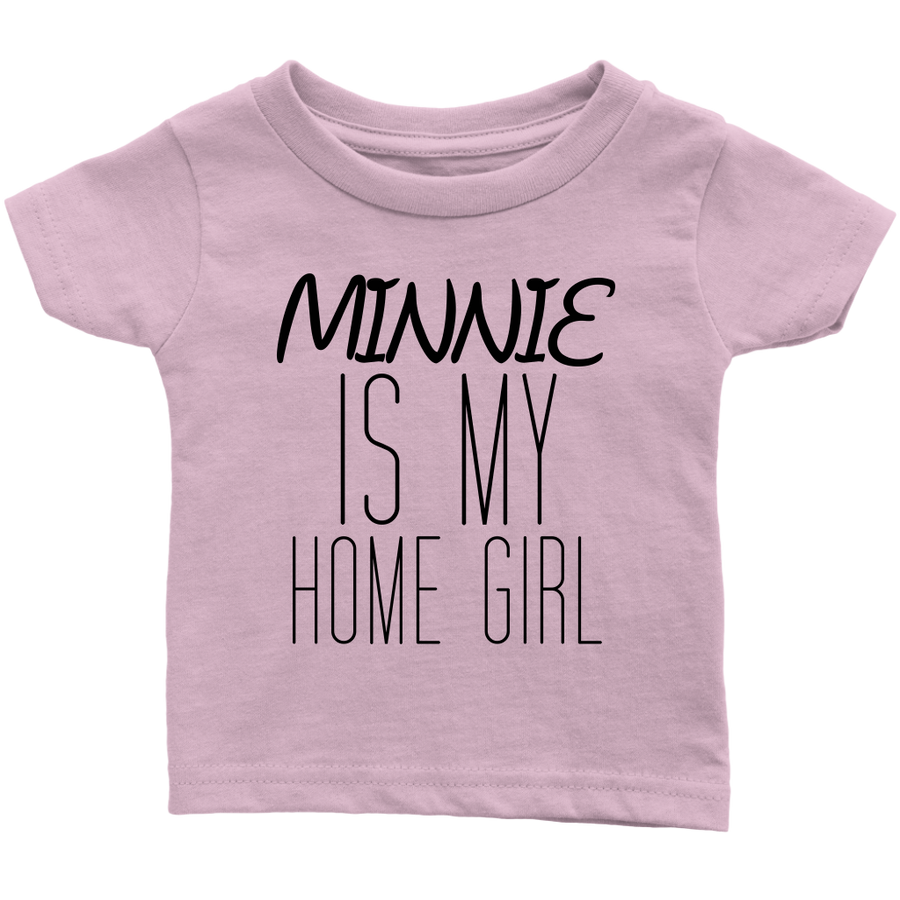 'Minnie Is My Home Girl" Little Girls Shirt