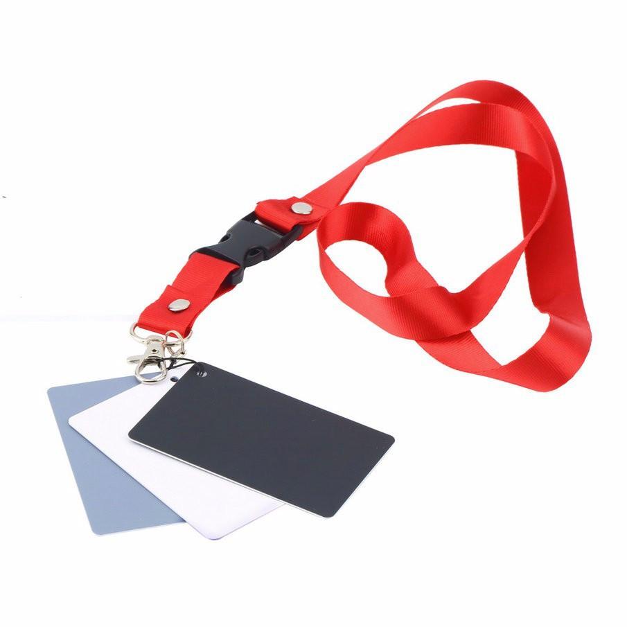 3 in 1 Pocket-Size Balance Cards (White/Black/Grey) with Neck Strap