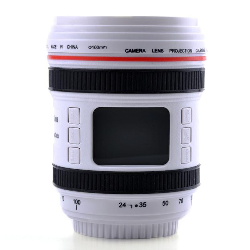 Camera Lens Alarm Clock with Projector Lamp