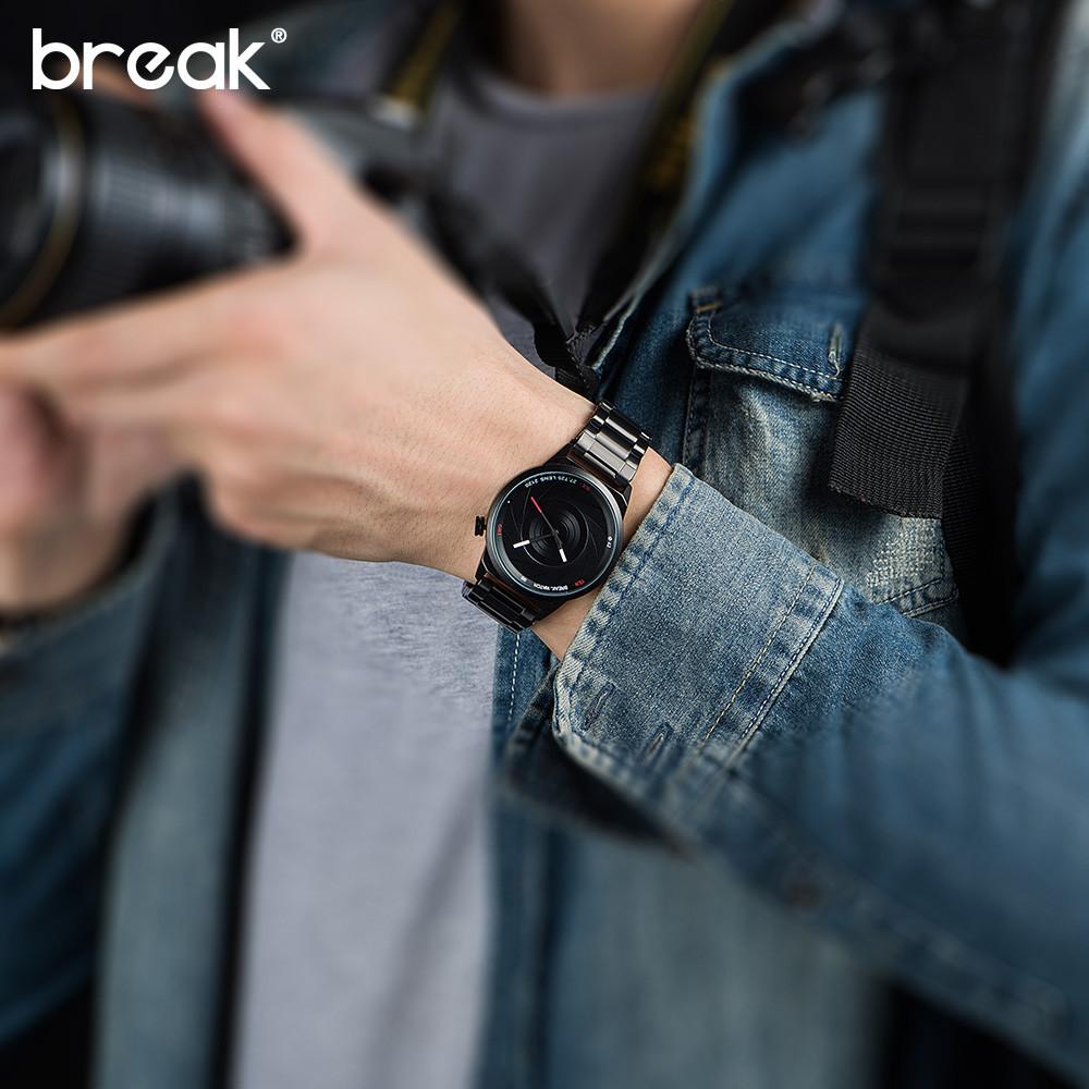 Break Original Luxury Quartz Camera Aperture Watch