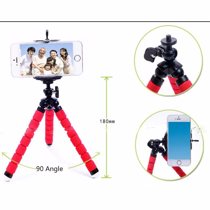Mini Octopus Flexible Tripod With Holder For Phone Action Camera and Camcorder - 500g