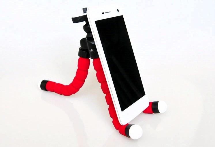 Mini Octopus Flexible Tripod With Holder For Phone Action Camera and Camcorder - 500g