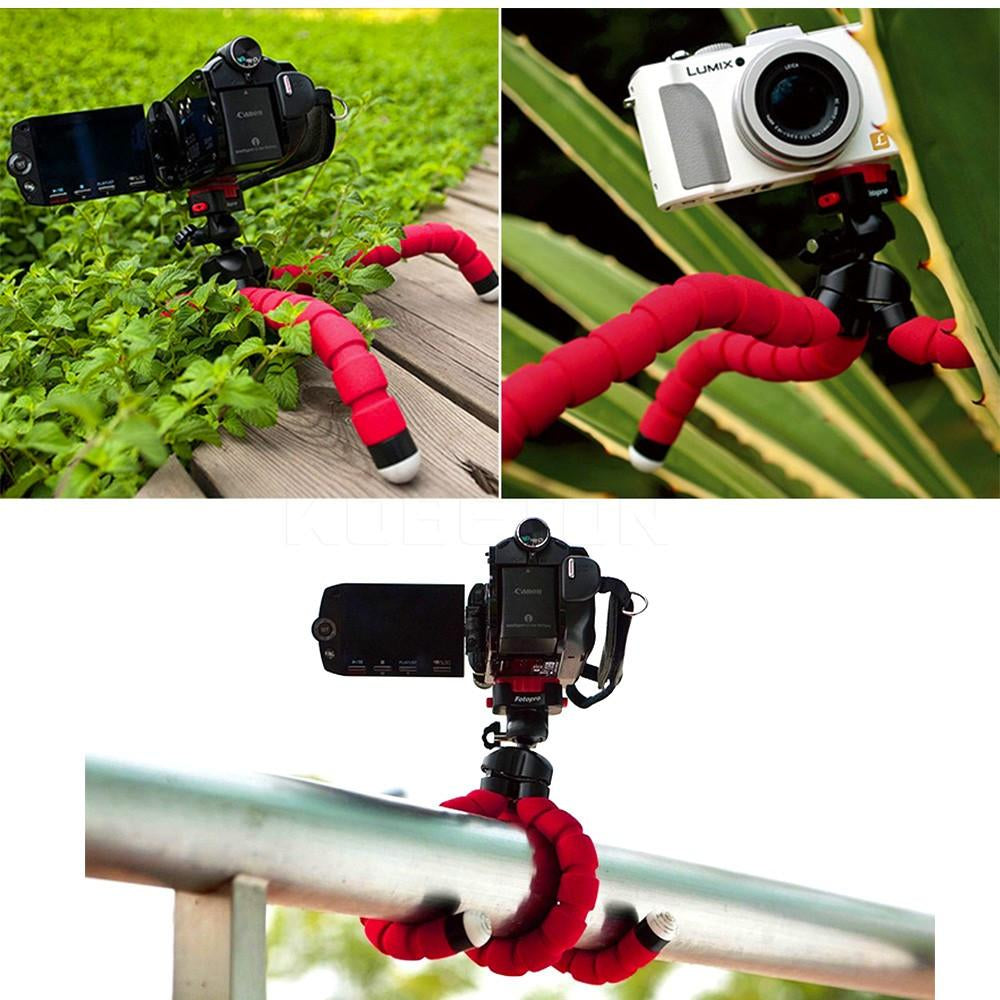 Mini Octopus Flexible Tripod With Holder For Phone Action Camera and Camcorder - 500g
