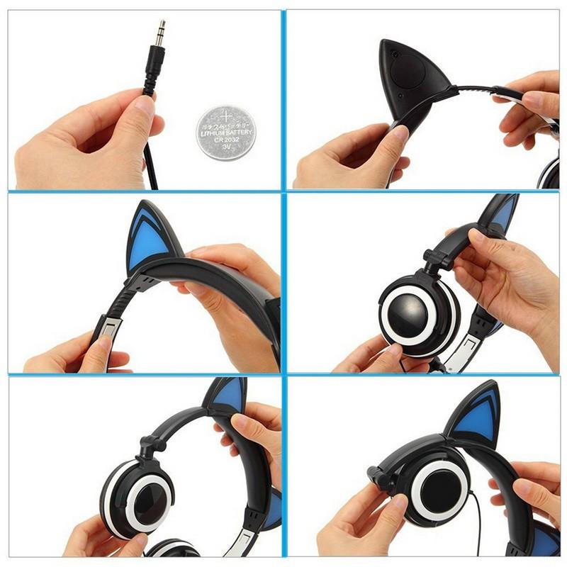 LED Cat Ear Headphones