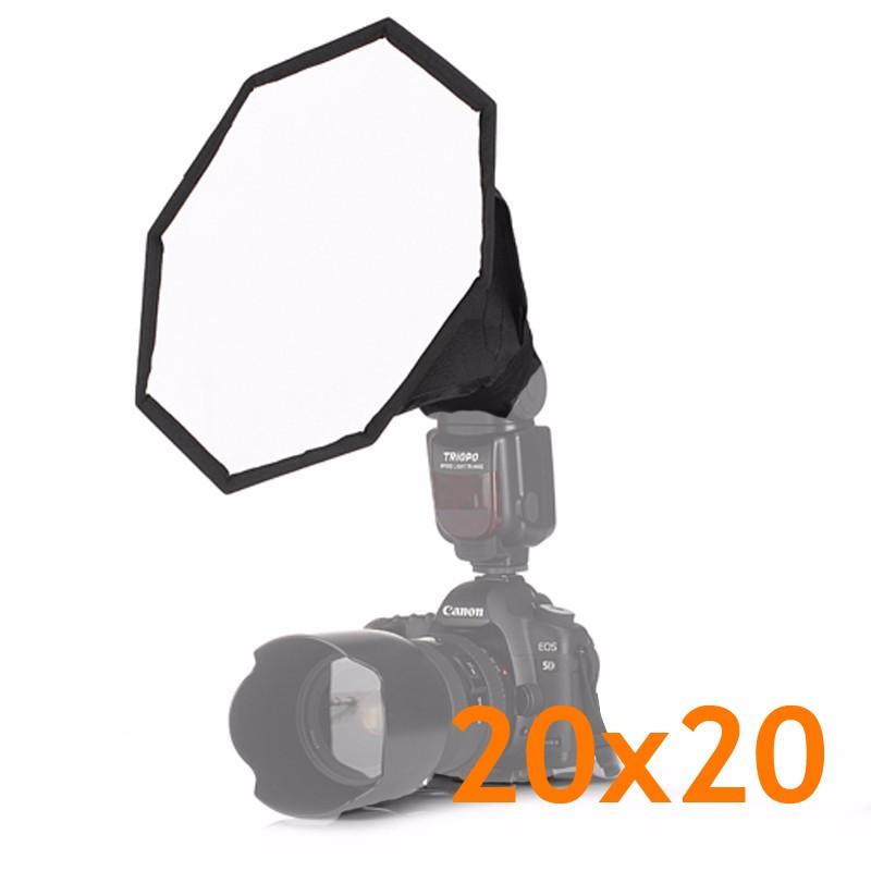 Photo Stuio SoftBox Universal Octagon 20cm + 15x20cm Portable Flash Diffuser Kits For External Flash