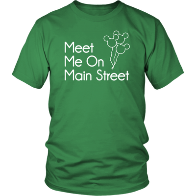 Meet Me On Main Street Ladies & Men's Tshirt