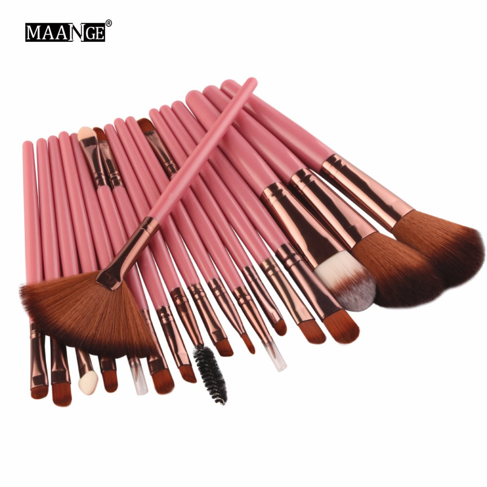 18 Pc Makeup Brush Set