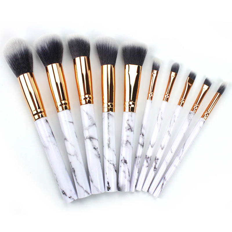 Marble Makeup Brushes with Holder