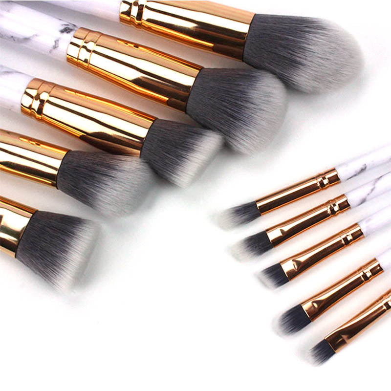 Marble Makeup Brushes with Holder