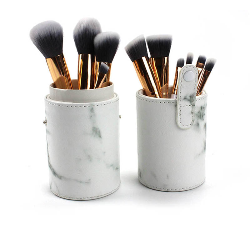 Marble Makeup Brushes with Holder