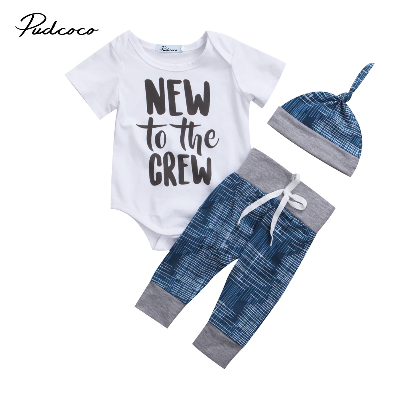 Denim 'New To The Crew' Baby Outfit
