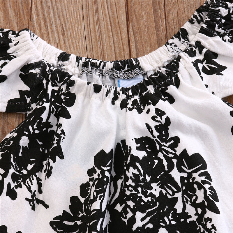 Black & White Floral Bodysuit