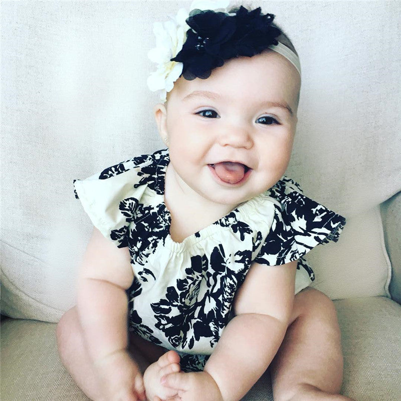 Black & White Floral Bodysuit