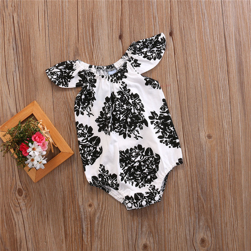 Black & White Floral Bodysuit