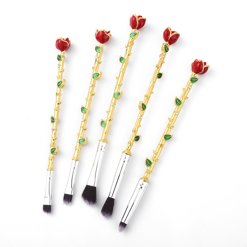 Rose 5pc Makeup Brush Set