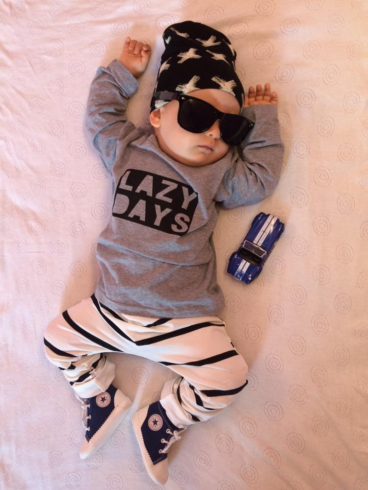 Baby 'Lazy Days' Shirt & Pant Set