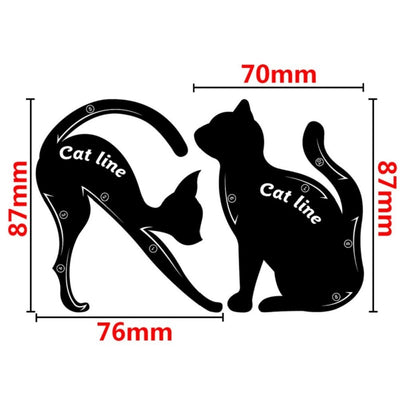 Cat Eyeliner Stencil set