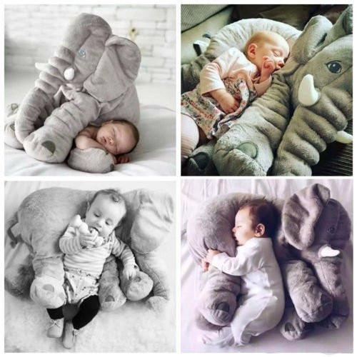 Soft Baby Elephant Plush Pillow