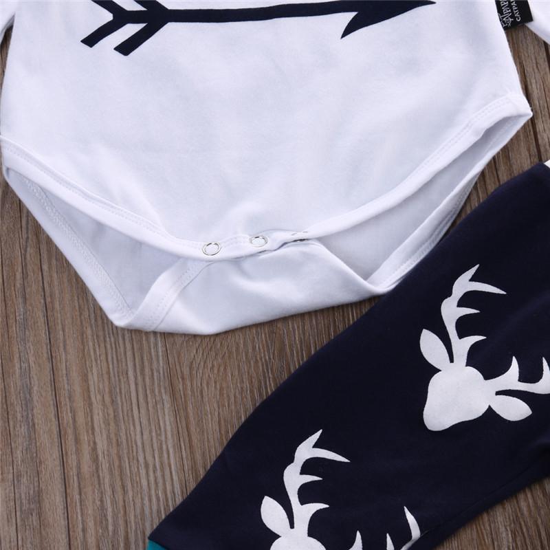 'Hello World' 3pc Deer Leggings, Romper & Hat Set