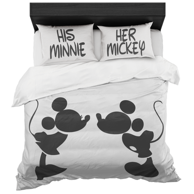 Minnie & Mickey Kissing Bed In A Bag Set