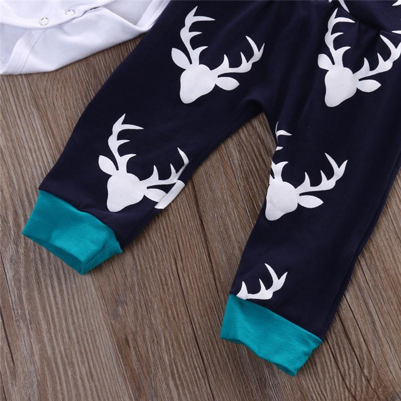 'Hello World' 3pc Deer Leggings, Romper & Hat Set