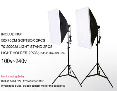 Single Lamp Photography Softbox Kit