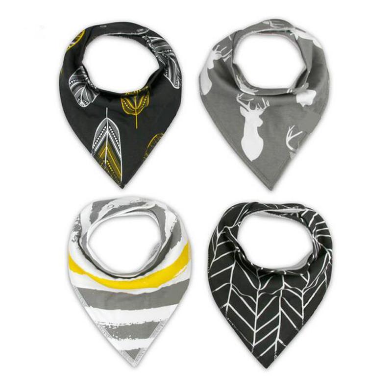 4Pcs Baby Bandana Bibs