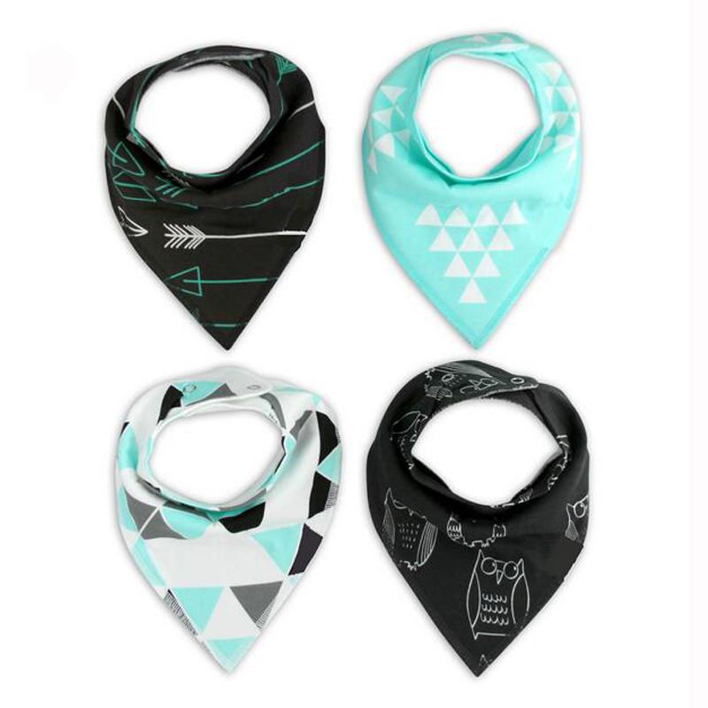 4Pcs Baby Bandana Bibs
