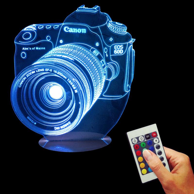 Camera 3D Optical Illusion LED Lamp With Remote Control Table Light