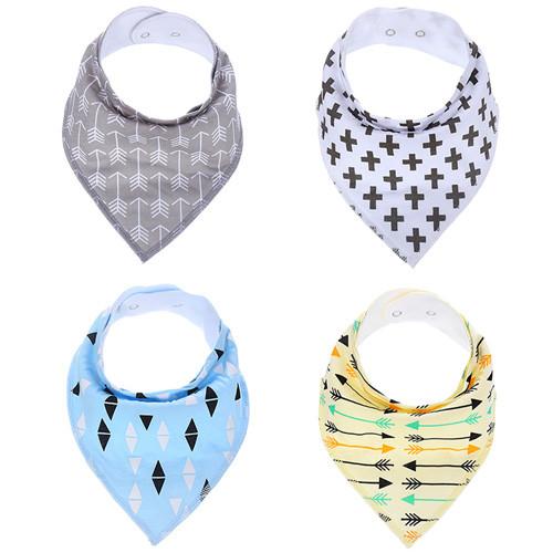4Pcs Baby Bandana Bibs
