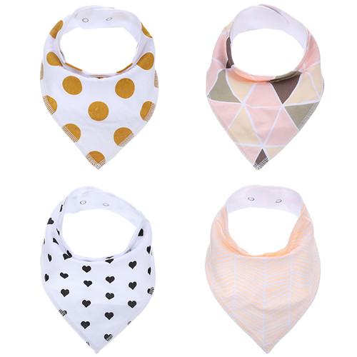 4Pcs Baby Bandana Bibs