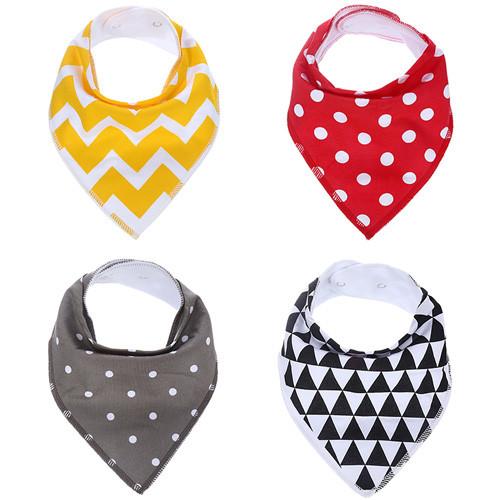 4Pcs Baby Bandana Bibs