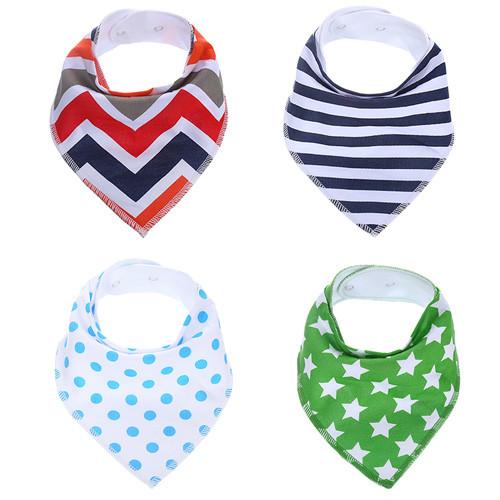 4Pcs Baby Bandana Bibs