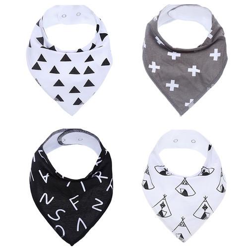 4Pcs Baby Bandana Bibs