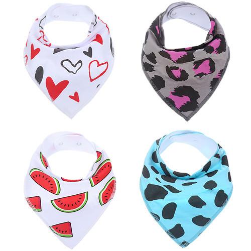 4Pcs Baby Bandana Bibs